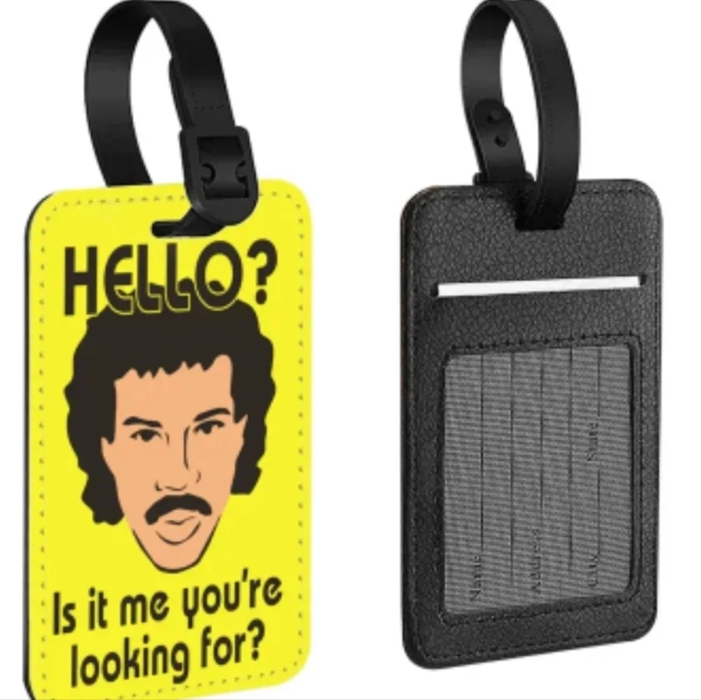 Luggage Tags- 3 Count, ' Hello? Is It Me You're Looking For? ' New - Picture 3 of 5